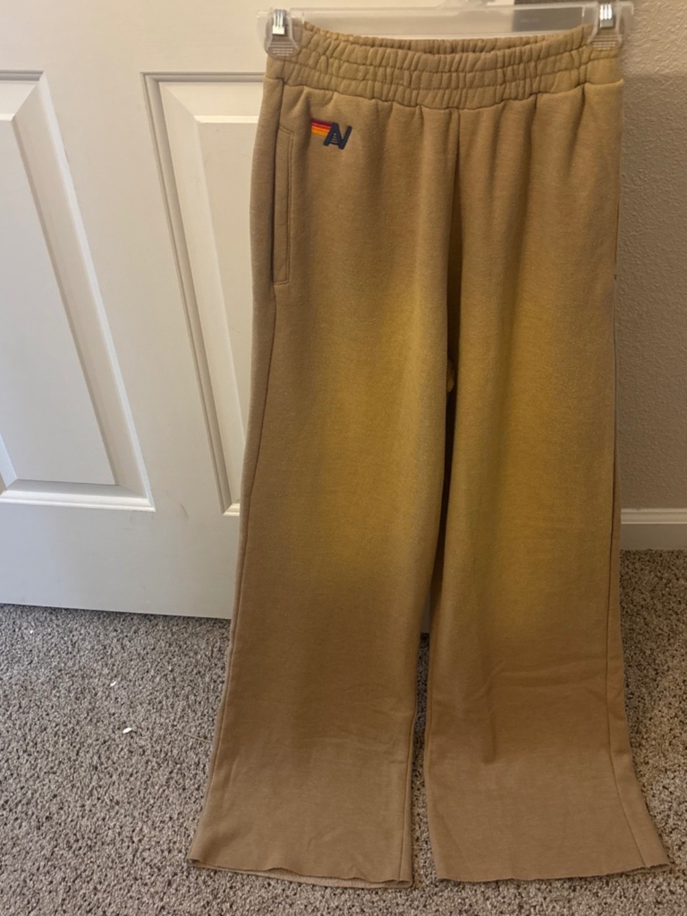 Aviator nation women’s wide black sweatpants with pockets new size extra small